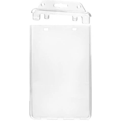 Card Holder Portrait Rigid Clear Lockable - (100 Pack)