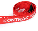 Lanyard Prem Red Contractor BAway & Dog Hook 15mm - (100 Pack)