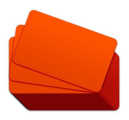 Cards .76mm PVC Orange CR80 - (500 Pack)