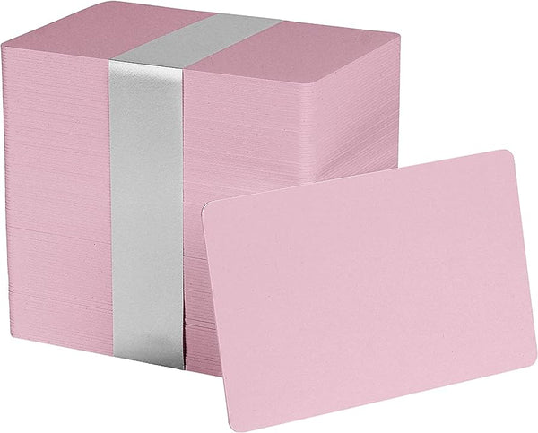 Cards .76mm PVC Pink CR80 - (500 Pack)