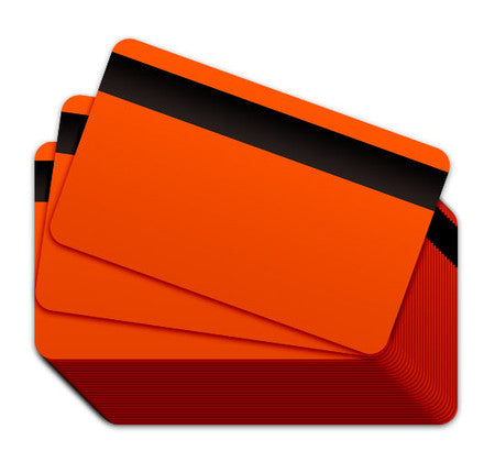 Cards .76mm PVC HiCo Orange CR80 - (500 Pack)