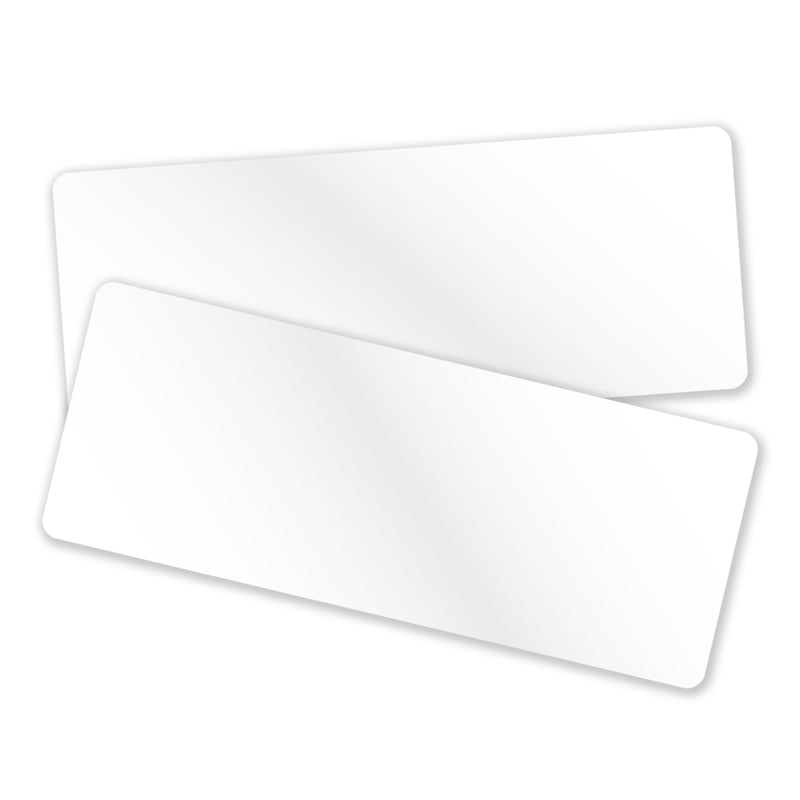 Cards .76mm White Extended Cards 140x54mm - (500 Pack)