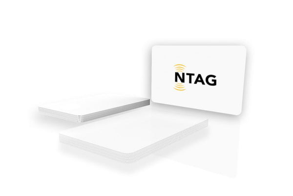 Cards .76mm PVC NTAG 213 White - (100 Pack)