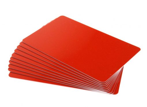 Cards .76mm PVC Food Safe Red CR80 - (500 Pack)