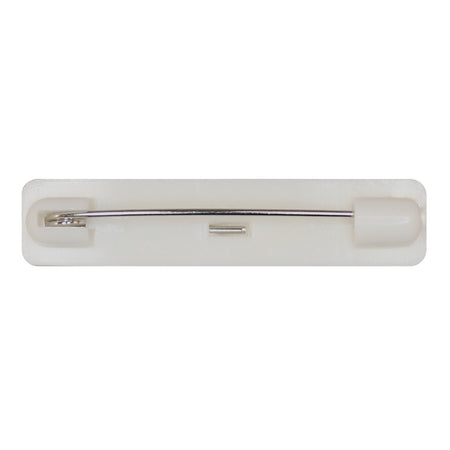 Adhesive Name Bar Pin White Plastic - (100 Pack)