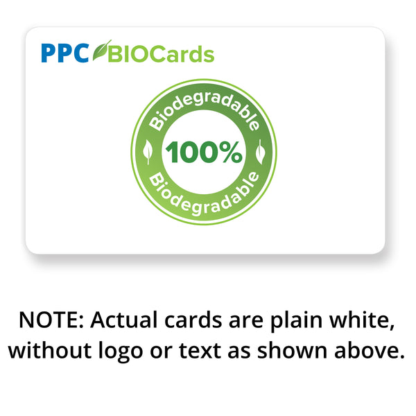 Cards .76mm Biodegradable PVC White CR80 - (500 Pack)