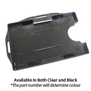 Card Holder Switchable Rigid Black Dual Side - (100 Pack)