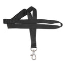 Lanyard Prem Black BAway & Dog Hook 15mm - (100 Pack)
