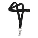 Lanyard Prem Black BAway & Lapel Keyring 15mm - (100 Pack)