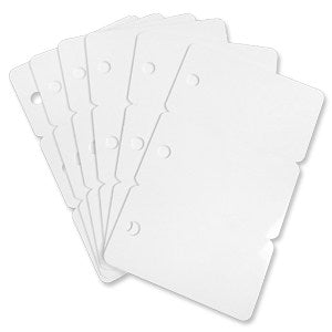 Cards .76mm PVC Triple Keytags With Holes CR80 - (500 Pack)